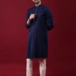 Blue Chikankari Embroidered Kurta & Pajama