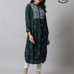 Women Embroidery A-line Flared Kurta