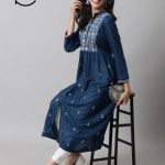 Women Embroidery A-line Flared Kurta