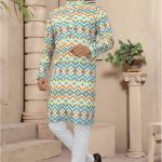 Men's Digital Pattern Kurta & Pajama