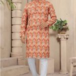 Men's Digital Pattern Kurta Pajama Set