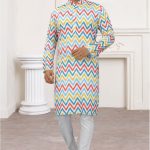 Men's Digital Pattern Kurta Pajama Set