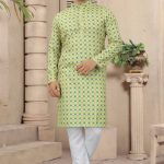Men's Digital Pattern Kurta Pajama Set