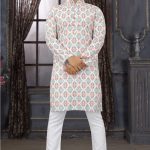 Men's Digital Pattern Kurta Pajama Set