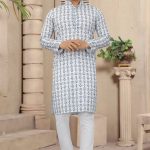 Men's Digital Pattern Kurta Pajama Set
