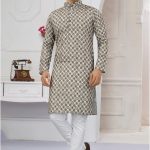 Men's Digital Pattern Kurta Pajama Set