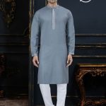 Men Embroidered Kurta With Churidar