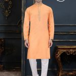 Men Embroidered Kurta With Churidar