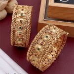 Traditional Gold Fancy Bangle Set