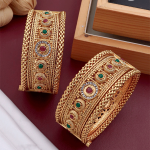 Traditional Gold Fancy Bangle Set