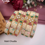 Traditional Gold Fancy Bangle Set