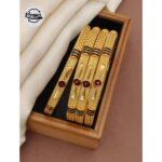Traditional Gold Fancy Bangle Set