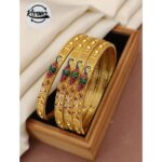 Traditional Gold Fancy Bangle Set